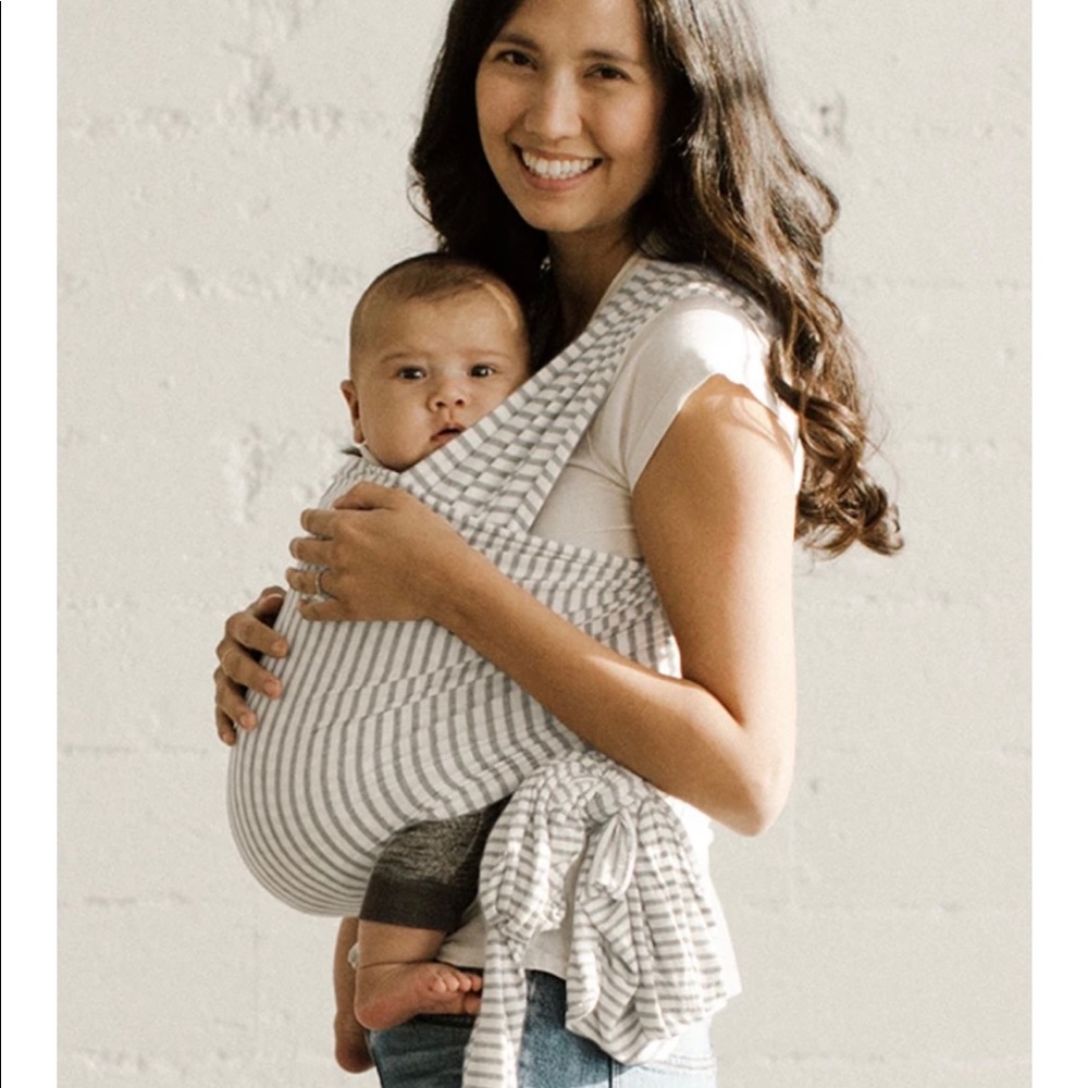 Solly Baby Wrap - Natural and Grey Stripe